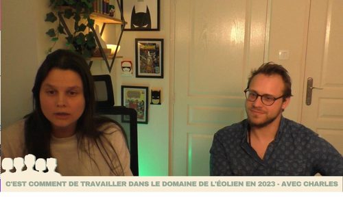 Capture du live interview avec Charles, l'éolien