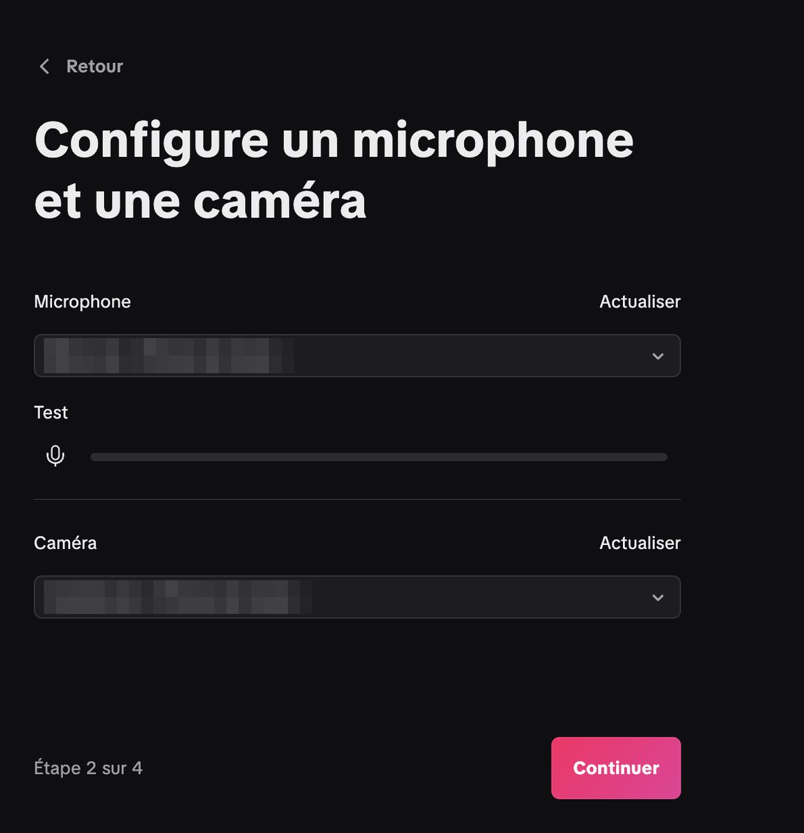 Configuration du microphone et de la caméra dans TikTok LIVE Studio